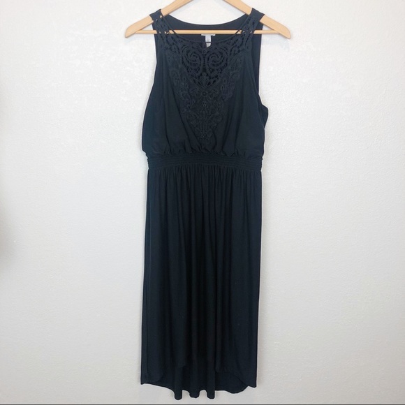 Soma Dresses & Skirts - Soma Sleeveless Crochet Lace Front High Low Dress